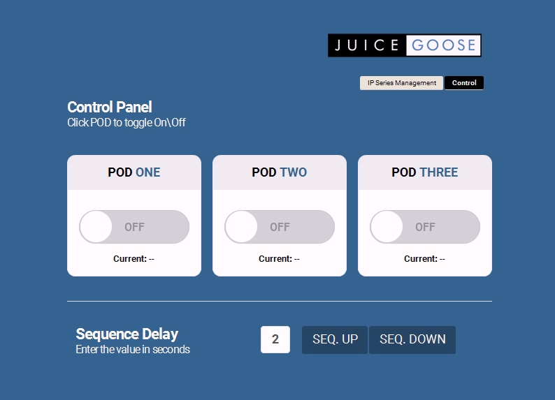 IP Series Control Page