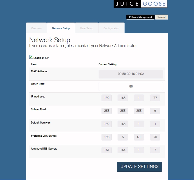 Network Setup